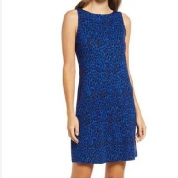 Tommy Bahama Darcy Vibrant Blue Animal Print sleeveless Dress tencel blend small - Picture 1 of 10